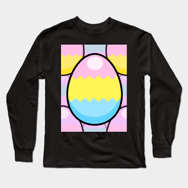 Cartoon Spring Easter Eggs Long Sleeve T-Shirt by dogbone42